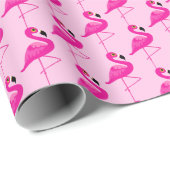 Roze flamingo's vogelpatroon grafisch papier (Rol Hoek)