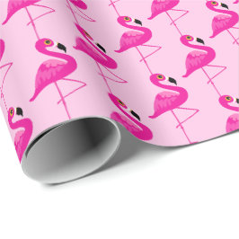 Roze flamingo's vogelpatroon grafisch papier