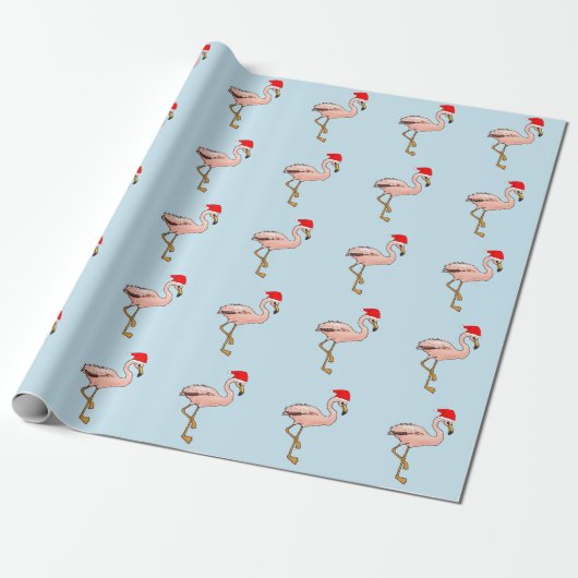 Roze flamingos voor kerstmis in de Petten van Sant Cadeaupapier (Uitgerold)