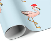 Roze flamingos voor kerstmis in de Petten van Sant Cadeaupapier (Rol Hoek)