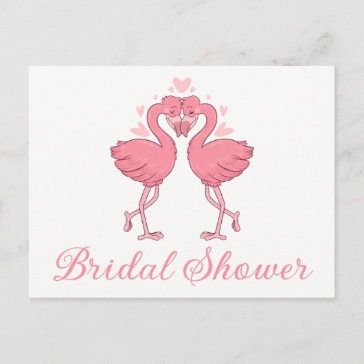 Roze Flamingo's Vrijgezellenfeest Tropische Zomer  Uitnodiging Briefkaart (Voorkant)