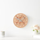 Roze Flamingo's wandklok (Huis)