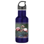 Roze Flamingo's Waterfles (Voorkant)