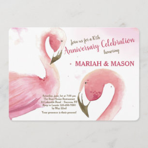 Roze Flamingos Wedding Jubileum Kaart