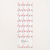 Roze flamingos Yoga en fitness op maat Yogamat (Voorkant)