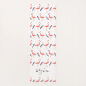 Roze flamingos Yoga en fitness op maat Yogamat (Achterkant)