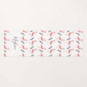 Roze flamingos Yoga en fitness op maat Yogamat (Voorkant (horizontaal))