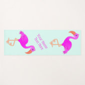 Roze flamingos Yoga Mat Gift - Jouw tekst Name (Voorkant (horizontaal))