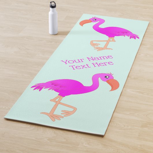 Roze flamingos Yoga Mat Gift - Jouw tekst Name (In situ)