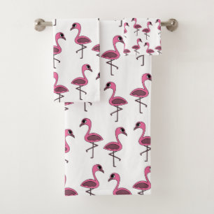 Roze Flamingo's Zomer Tropisch Bad Handdoek