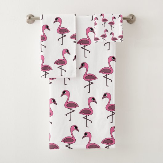 Roze Flamingo's Zomer Tropisch Bad Handdoek (Insitu)