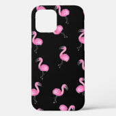 roze flamingos zwart Case-Mate iPhone case (Achterkant)