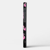 roze flamingos zwart Case-Mate iPhone case (Achterkant / Links)