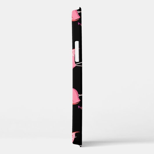 Roze Flamingo's: zwarte achtergrond  Case-Mate iPhone Case (Achterkant / Rechts)