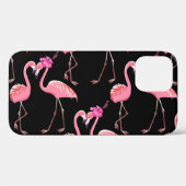 Roze Flamingo's: zwarte achtergrond Case-Mate iPhone Case (Achterkant (horizontaal))