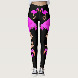 Roze Flamingos zwarte Leggings - Kies kleur