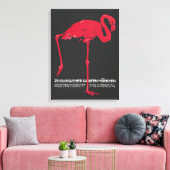 Roze flamingovogel in de dierentuin van München, D Canvas Afdruk (Insitu (Woonkamer))