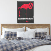 Roze flamingovogel in de dierentuin van München, D Canvas Afdruk (Insitu (Slaapkamer))