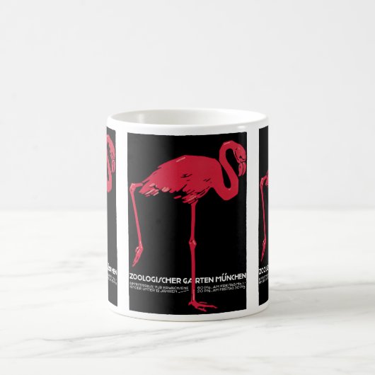 Roze flamingovogel in de dierentuin van München, D Koffiemok (Center)