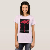 Roze flamingovogel in de dierentuin van München, D T-shirt (Voorkant volledig)