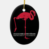 Roze flamingovogel uit de dierentuin van München i Keramisch Ornament (Voorkant)