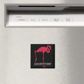 Roze flamingovogel uit de dierentuin van München i Magneet (Insitu (Vaatwasser))