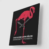 Roze flamingovogel uit de dierentuin van München i Vierkante Klok (Hoek)