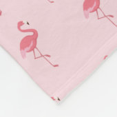 roze flamingpatroon fleece deken (Hoek)
