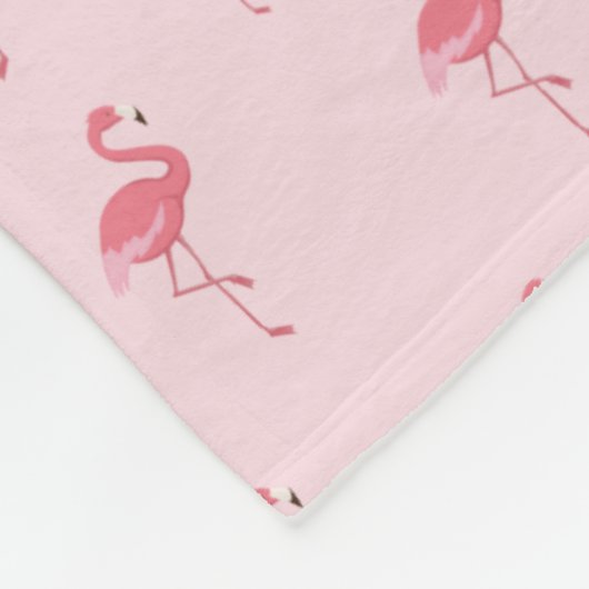 roze flamingpatroon fleece deken (Hoek)