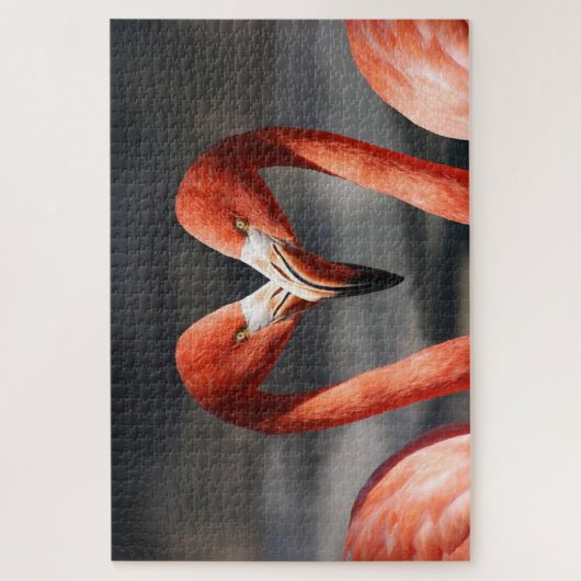 Roze flamingvogels legpuzzel (Verticaal)