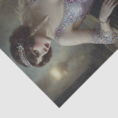 Roze Flapper Glam Vrouw Decoupage Tissuepapier (Detail)