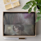 Roze Flapper Glam Vrouw Decoupage Tissuepapier (Geschenk)
