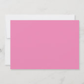 Roze flat-dank bedankkaart (Achterkant)