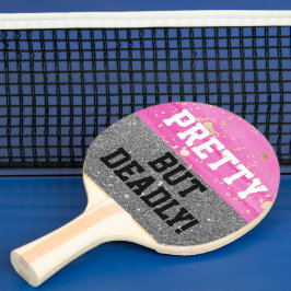 Roze flauw,  maar dodelijk pingpendad tafeltennisbatje