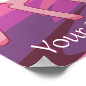 Roze flauw Poster (Hoek)