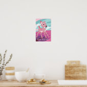 Roze flauw Poster (Keuken)