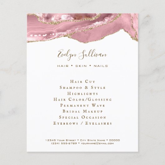 Roze flauwte roofvlieger flyer (Voorkant)