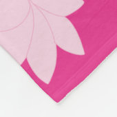 Roze fleece deken bloemige wellness deken (Hoek)
