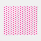Roze Fleece Deken met Harten (Voorkant (Horizontaal))