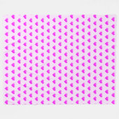 Roze fleece deken met hartjes of kies voor kleur (Voorkant (Horizontaal))