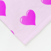 Roze fleece deken met hartjes of kies voor kleur (Hoek)
