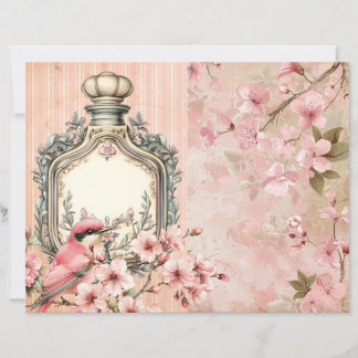 Roze Fles Bloemen 2 Pagina Journaal Layout