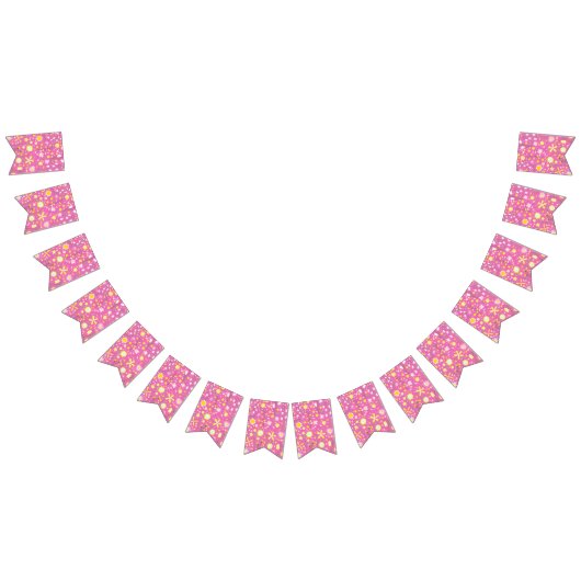  roze flesbloem vlaggetjes (Alle)