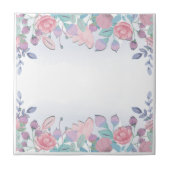 roze flesje op witte keramiek tegeltje (Voorkant)