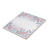 roze flesje op witte keramiek tegeltje (Zijkant)