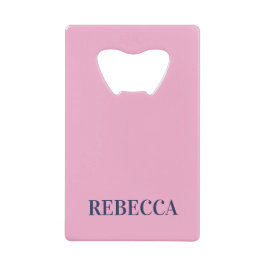 Roze Flesopener Aangepaste Tekst Bar Sleutel Cadea Creditkaart Flessenopener