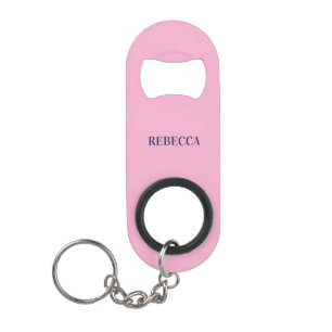 Roze Flesopener Aangepaste Tekst Bar Sleutel Cadea Mini Flessenopener