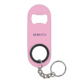 Roze Flesopener Aangepaste Tekst Bar Sleutel Cadea Mini Flessenopener (Achterkant)