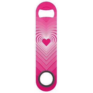 Roze flesopener met harten speed flessenopener
