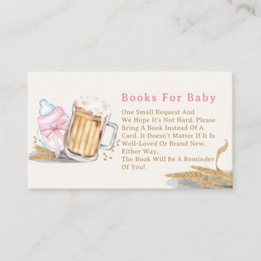 Roze flessenbierboeken voor Baby Enclosure Kaart (Voorkant)